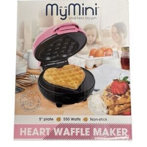 MyMini Heart-Shaped Waffle Maker Gift Stocking Stuffer Valentines Twee Coquette